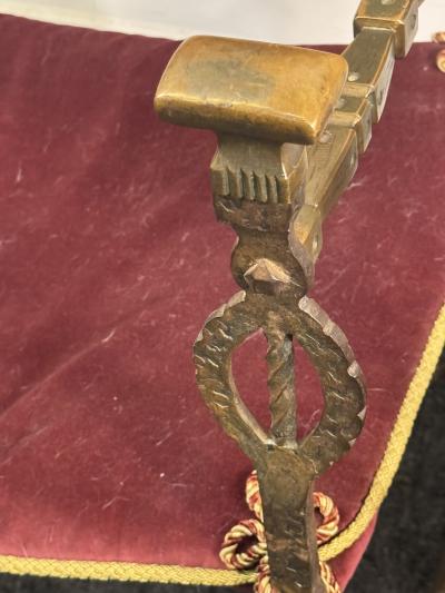 Oscar Bruno Bach EXTRAORDINARY PALATIAL HAND WROUGHT BRONZE IRON ARMCHAIRS BY OSCAR BRUNO BACH