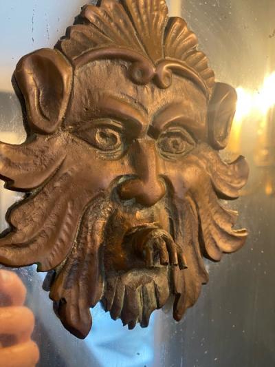 Oscar Bruno Bach RARE BRONZE MIXED METALS ILLUMINATED MIRROR FOUNTAIN BY OSCAR BRUNO BACH