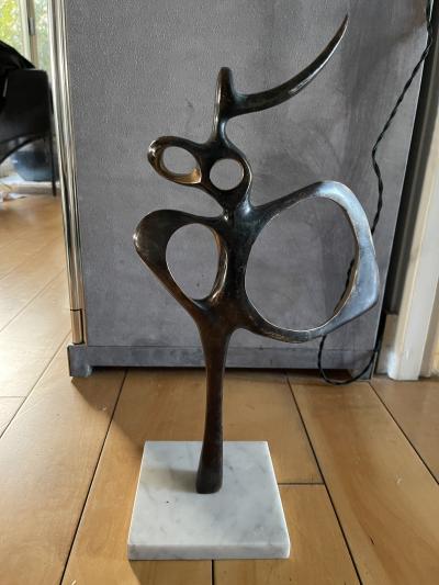 Oscar Estruga I Andreu 1970s abstract bronze sculpture