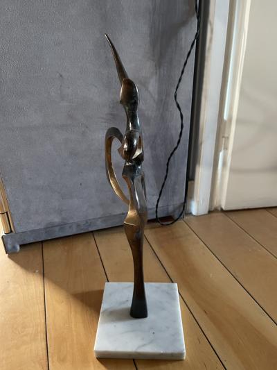 Oscar Estruga I Andreu 1970s abstract bronze sculpture