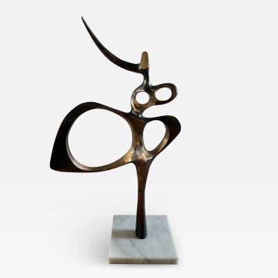 Oscar Estruga I Andreu 1970s abstract bronze sculpture