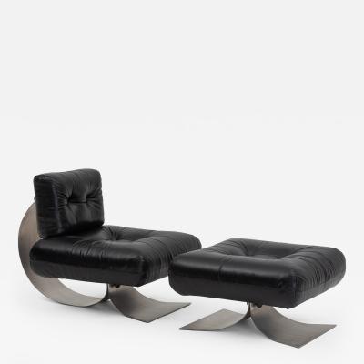 Oscar Niemeyer Oscar Niemeyer Alta Lounge Chair and Ottoman for Mobilier International 1971
