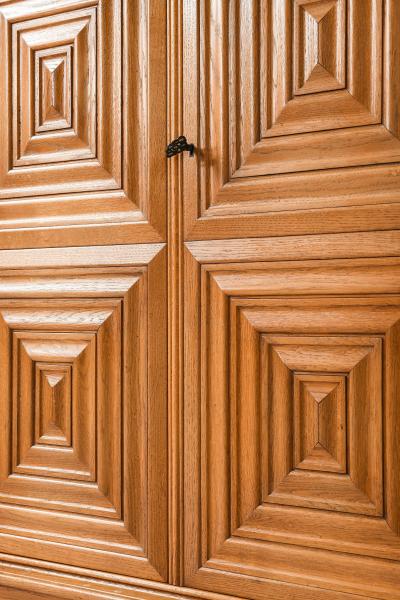 Oscar Nilsson Cabinet in Oak and Brass by Oscar Nilsson 1940s