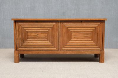 Oscar Nilsson Exceptional Oscar Nilsson Attributed Sideboard in Oak Wood Sweden 1940s