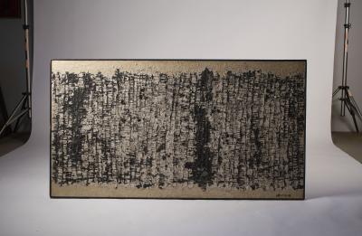 Oscar Piatella Oscar Piatella Abstract Oil Painting on Canvas La Lunga Strada 1958