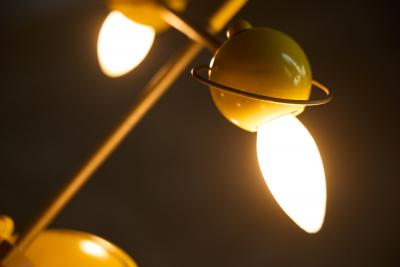Oscar Torlasco Atomic Chandelier by Oscar Torlasco Italy 1950s
