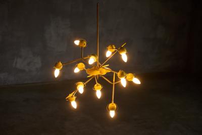 Oscar Torlasco Atomic Chandelier by Oscar Torlasco Italy 1950s
