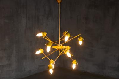 Oscar Torlasco Atomic Chandelier by Oscar Torlasco Italy 1950s