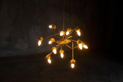 Oscar Torlasco Atomic Chandelier by Oscar Torlasco Italy 1950s