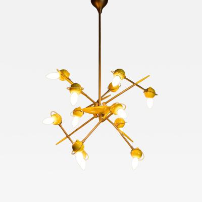 Oscar Torlasco Atomic Chandelier by Oscar Torlasco Italy 1950s