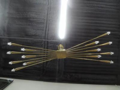 Oscar Torlasco Italian Brass Sputnik Chandelier by Oscar Torlasco