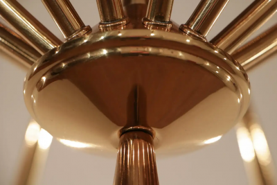Oscar Torlasco Italian Mid Century Modern Torlasco Chandelier Model 342 Lumi Milano 1950s