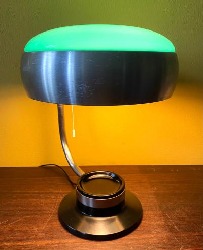 Oscar Torlasco Mod 729 Table Lamp with Green Glass
