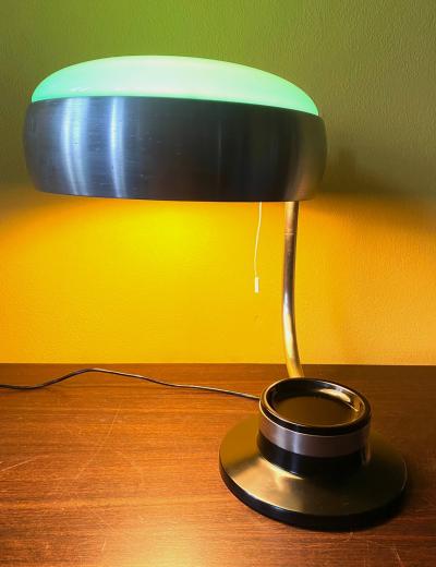 Oscar Torlasco Mod 729 Table Lamp with Green Glass