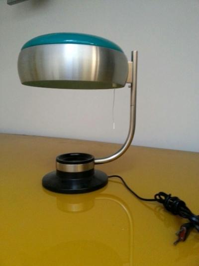 Oscar Torlasco Mod 729 Table Lamp with Green Glass