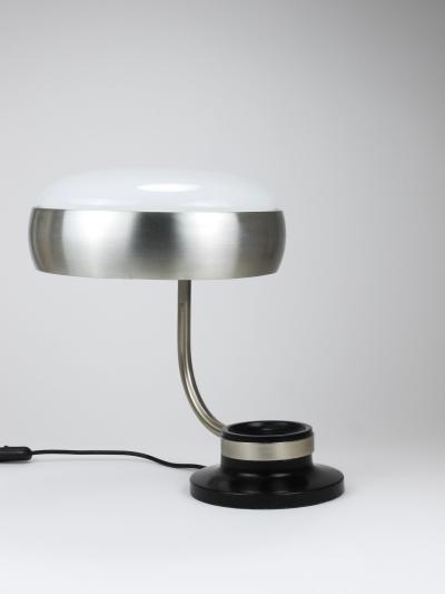 Oscar Torlasco Oscar Torlasco Black Nickel Table Desk Swivel Lamp Lumi Milano Italy 1960s