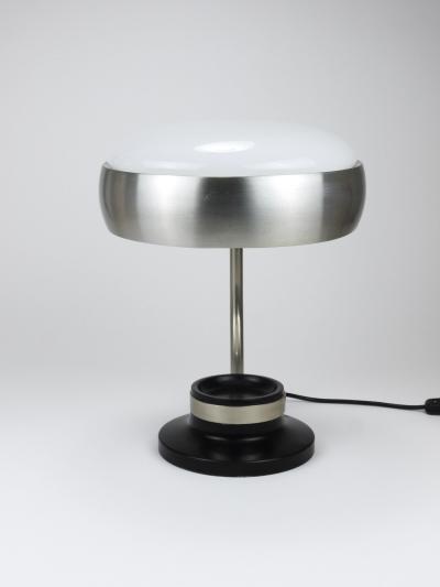 Oscar Torlasco Oscar Torlasco Black Nickel Table Desk Swivel Lamp Lumi Milano Italy 1960s