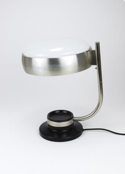 Oscar Torlasco Oscar Torlasco Black Nickel Table Desk Swivel Lamp Lumi Milano Italy 1960s