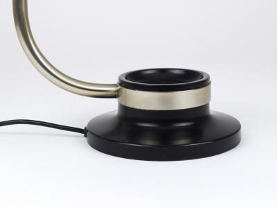 Oscar Torlasco Oscar Torlasco Black Nickel Table Desk Swivel Lamp Lumi Milano Italy 1960s