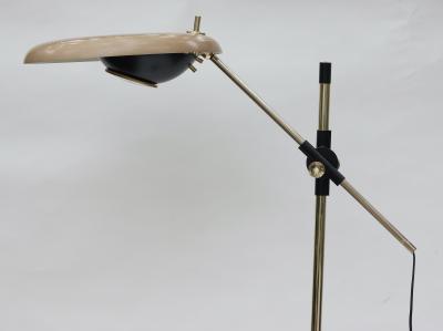 Oscar Torlasco Oscar Torlasco Lacquered Metal and Brass Floor Lamp by Lumi 1955 Italy