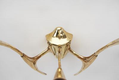 Oscar Torlasco Oscar Torlasco Sculptural Brass Wall Lights for Lumi Italy 1950s