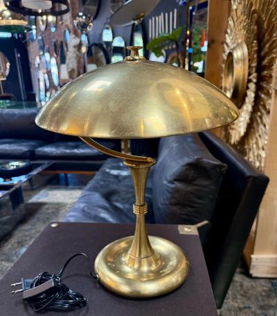 Oscar Torlasco Oscar torlasco Table Lamp with Curved Dome Shade 1950s