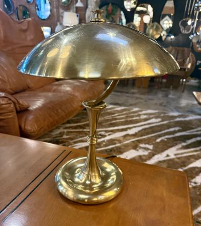 Oscar Torlasco Oscar torlasco Table Lamp with Curved Dome Shade 1950s