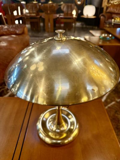 Oscar Torlasco Oscar torlasco Table Lamp with Curved Dome Shade 1950s