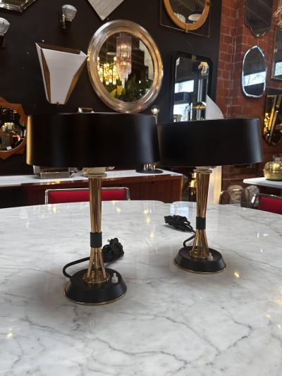 Oscar Torlasco Pair of Oscar Torlasco adjustable table lamp Lumi Italy 1950