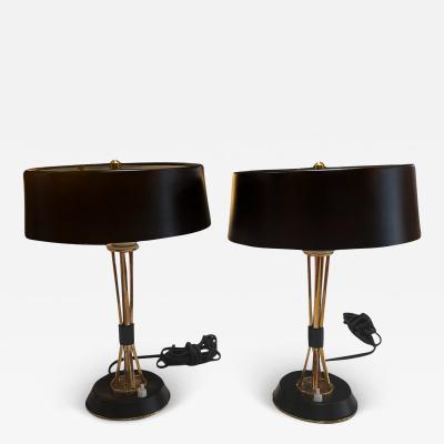 Oscar Torlasco Pair of Oscar Torlasco adjustable table lamp Lumi Italy 1950