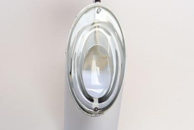 Oscar Torlasco Vintage Italian Chrome and Glass Collapsible Table Lamp by Oscar Torlasco