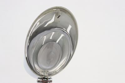 Oscar Torlasco Vintage Italian Chrome and Glass Collapsible Table Lamp by Oscar Torlasco