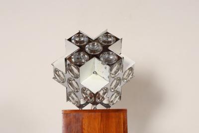 Oscar Torlasco Vintage Italian Modernist Stilkronen Chrome Table Lamp by Oscar Torlasco