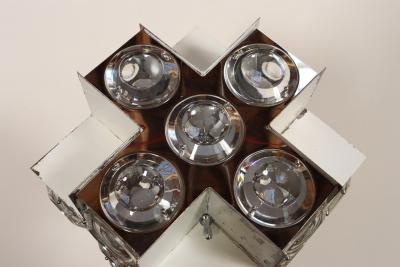 Oscar Torlasco Vintage Italian Modernist Stilkronen Chrome Table Lamp by Oscar Torlasco