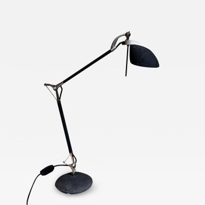 Oscar Torlasco Vintage Sculptural Modern Office Desk Lamp Black Tensor