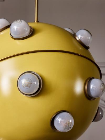 Oscar Torlasco Yellow Mod 551 Chandelier by Oscar Torlasco for Lumi
