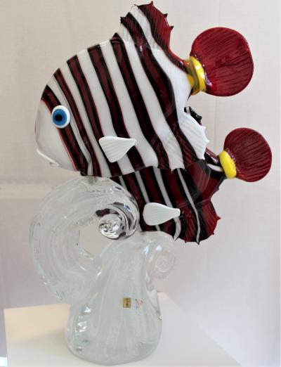 Oscar Zanetti Murano Glass Aquarium Sculpture by Zanetti