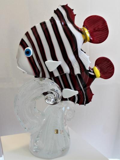 Oscar Zanetti Murano Glass Aquarium Sculpture by Zanetti