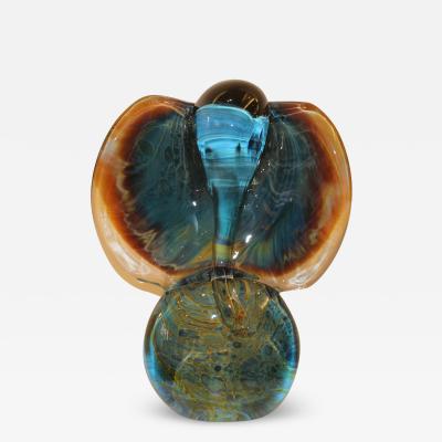 Oscar Zanetti Murano Glass Elephant Head by Oscar Zanetti