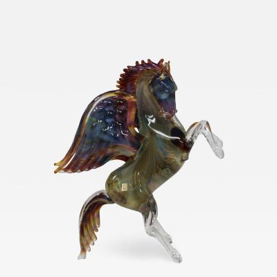 Oscar Zanetti Murano Glass Pegasus Horse by Oscar Zanetti