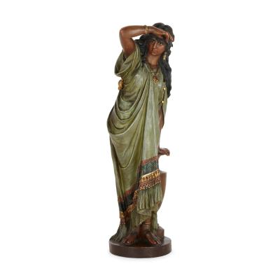 Oskar Gladenbeck Large terracotta female figure by Oskar Gladenbeck