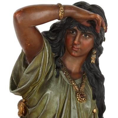 Oskar Gladenbeck Large terracotta female figure by Oskar Gladenbeck