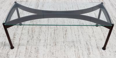 Osvaldo Borsani 1960s Mid Century Modern Italian Coffee Table With Glass Top