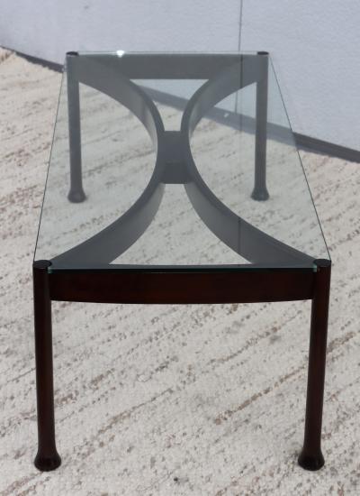 Osvaldo Borsani 1960s Mid Century Modern Italian Coffee Table With Glass Top
