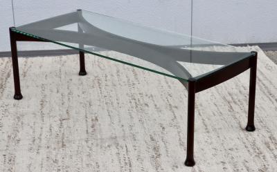 Osvaldo Borsani 1960s Mid Century Modern Italian Coffee Table With Glass Top