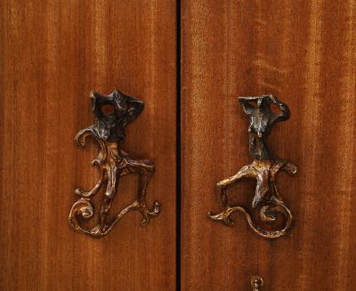 Osvaldo Borsani 2 Door Cabinet by Osvaldo Borsani Lucio Fontana for ABV