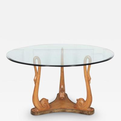 Osvaldo Borsani 20th Century Glass and Sycamore Table by Osvaldo Borsani