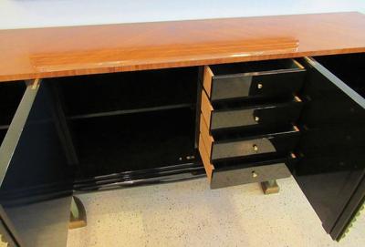 Osvaldo Borsani A Fine Zebrawood Laquer Glass Bronze Sideboard Credenza Osvaldo Borsani