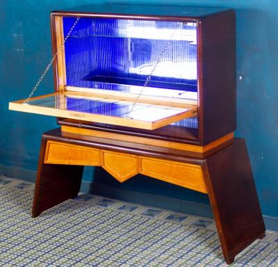 Osvaldo Borsani Amazing Mid Century Italian Bar Cabinet 1940 Attributed to Osvaldo Borsani