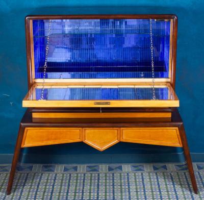 Osvaldo Borsani Amazing Mid Century Italian Bar Cabinet 1940 Attributed to Osvaldo Borsani